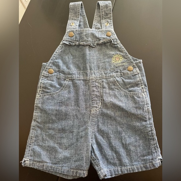 Carhartt little toddler girls denim cotton short bib overalls Size 3T - Picture 8 of 10
